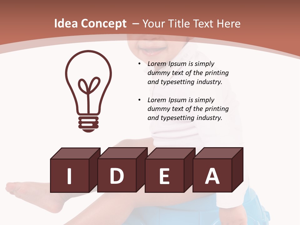 Isolated Adorable Human PowerPoint Template