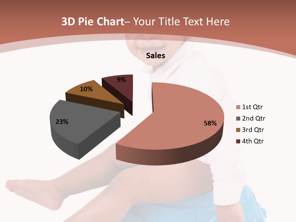 Isolated Adorable Human PowerPoint Template