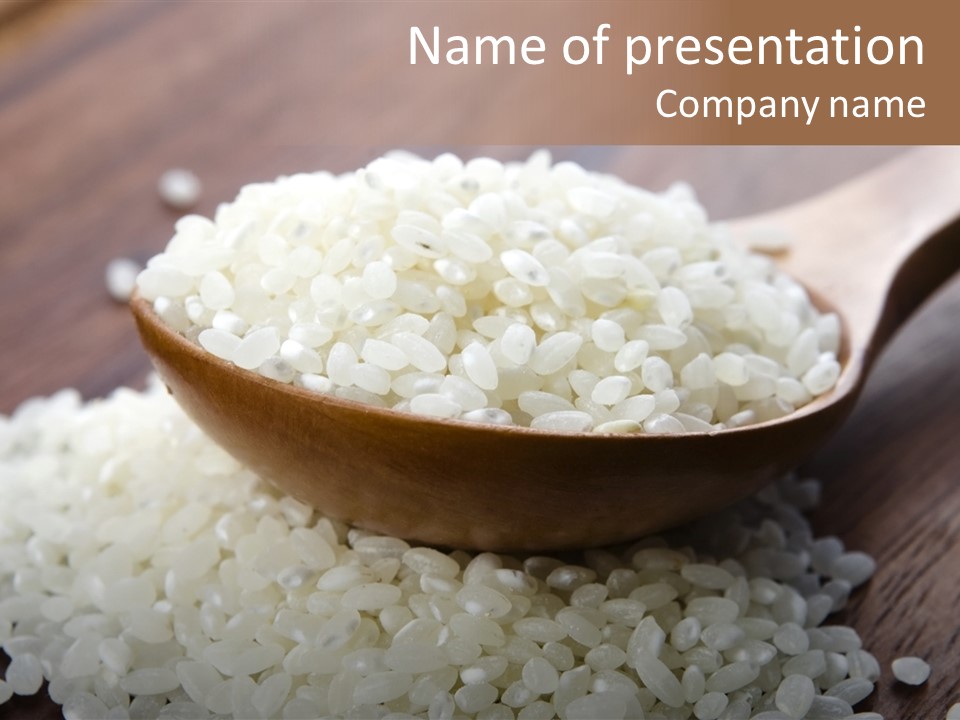 Macro Rice Vegetarian PowerPoint Template