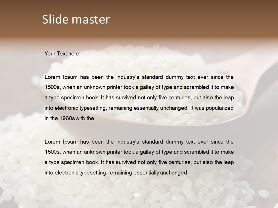 Macro Rice Vegetarian PowerPoint Template