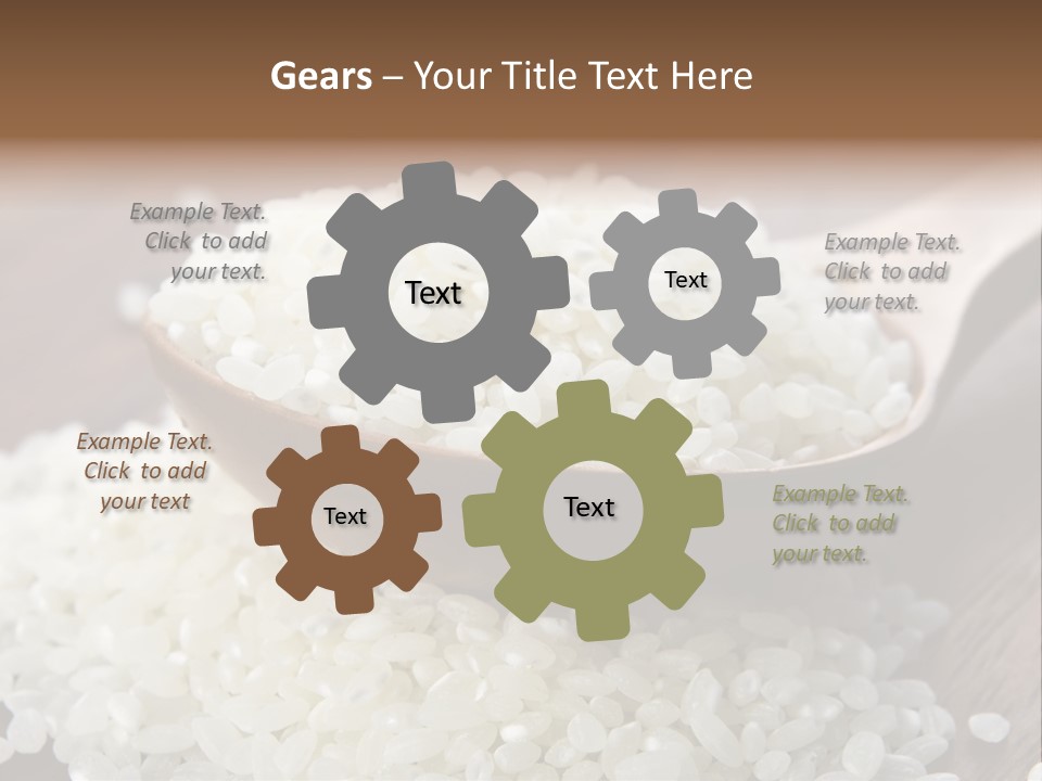 Macro Rice Vegetarian PowerPoint Template