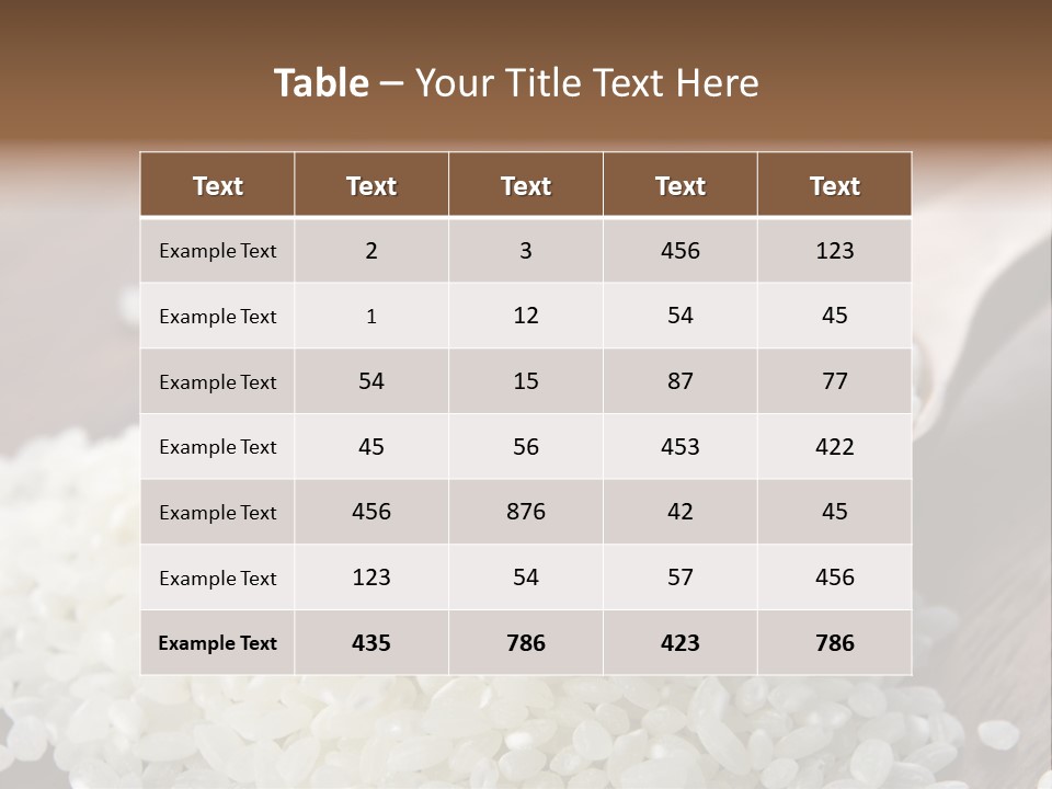 Macro Rice Vegetarian PowerPoint Template