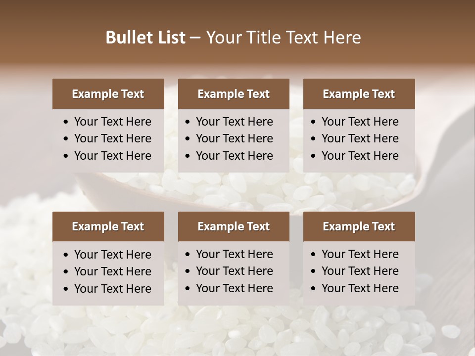 Macro Rice Vegetarian PowerPoint Template