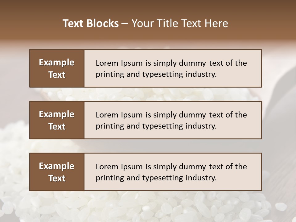 Macro Rice Vegetarian PowerPoint Template