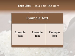 Macro Rice Vegetarian PowerPoint Template