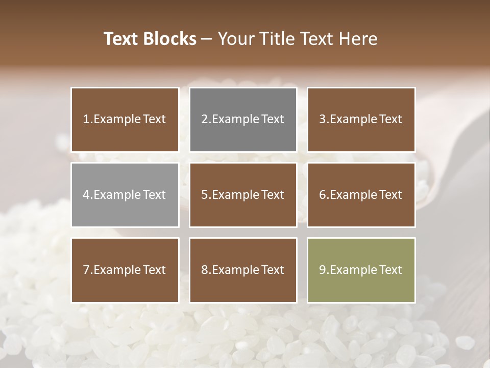 Macro Rice Vegetarian PowerPoint Template