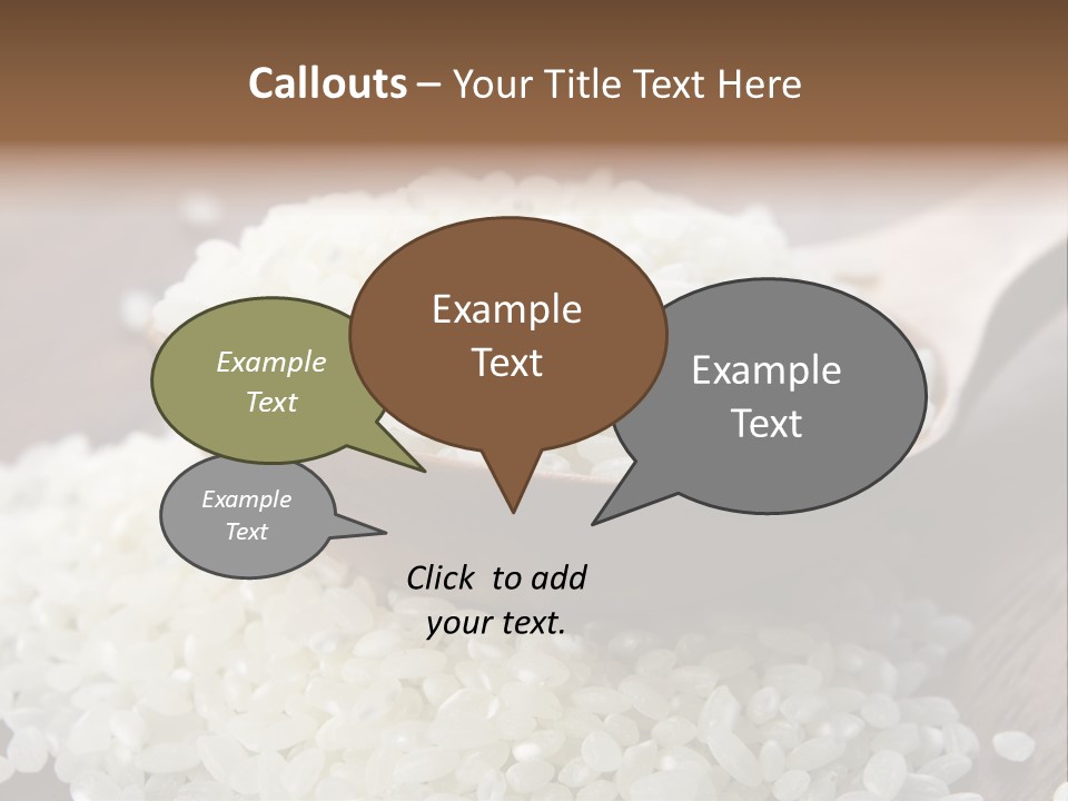 Macro Rice Vegetarian PowerPoint Template