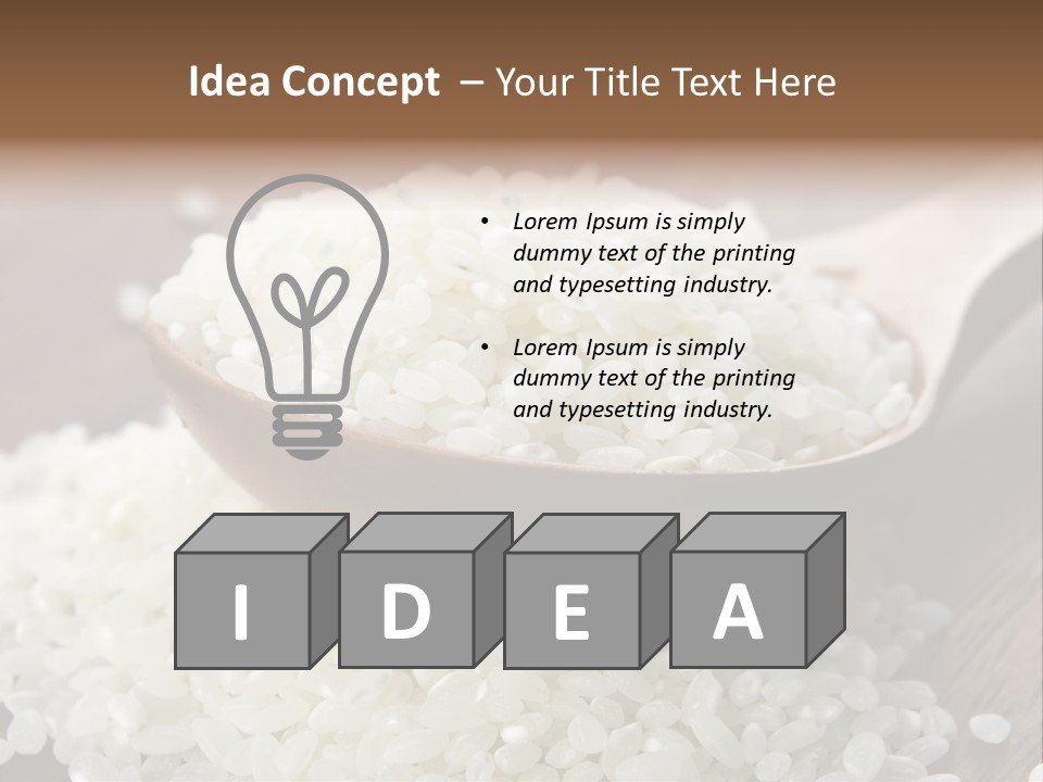 Macro Rice Vegetarian PowerPoint Template