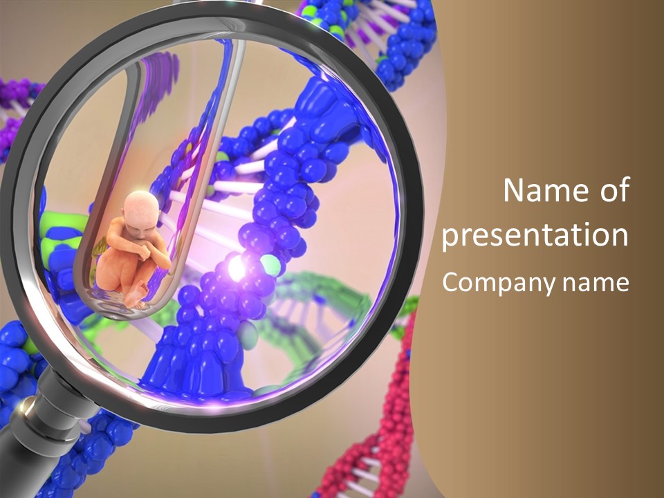 Genetics Fraction Fetus PowerPoint Template