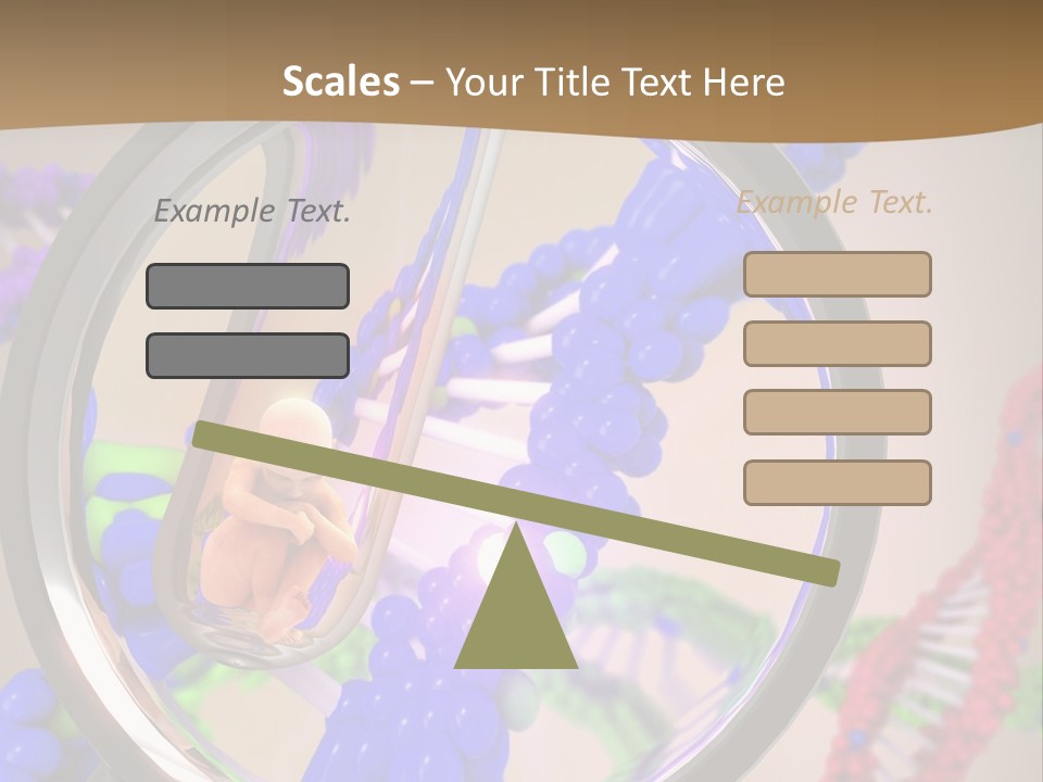 Genetics Fraction Fetus PowerPoint Template