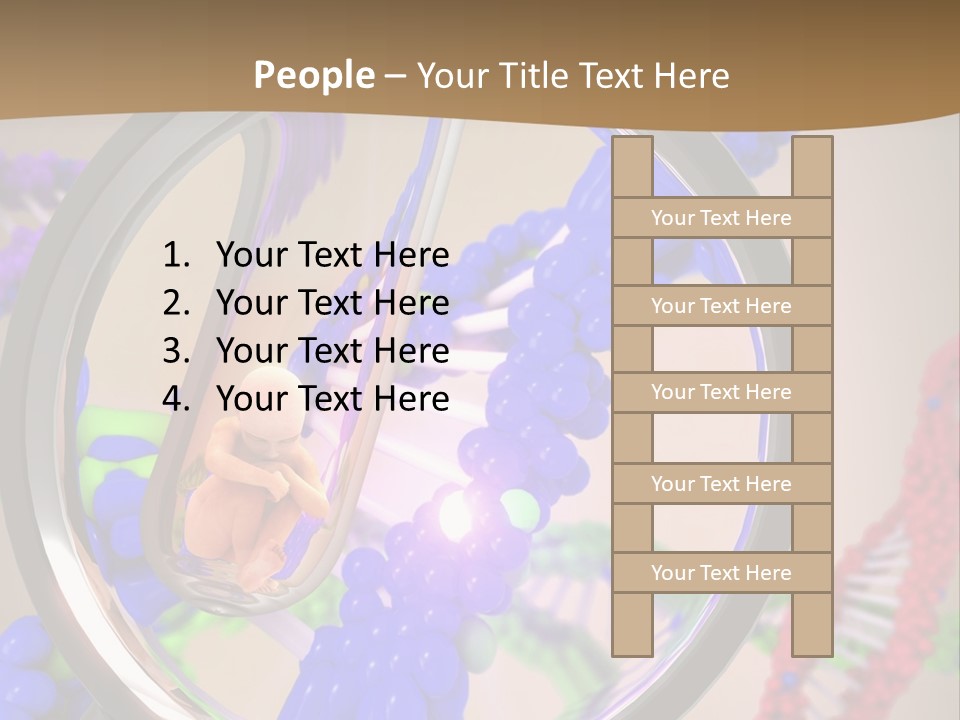 Genetics Fraction Fetus PowerPoint Template