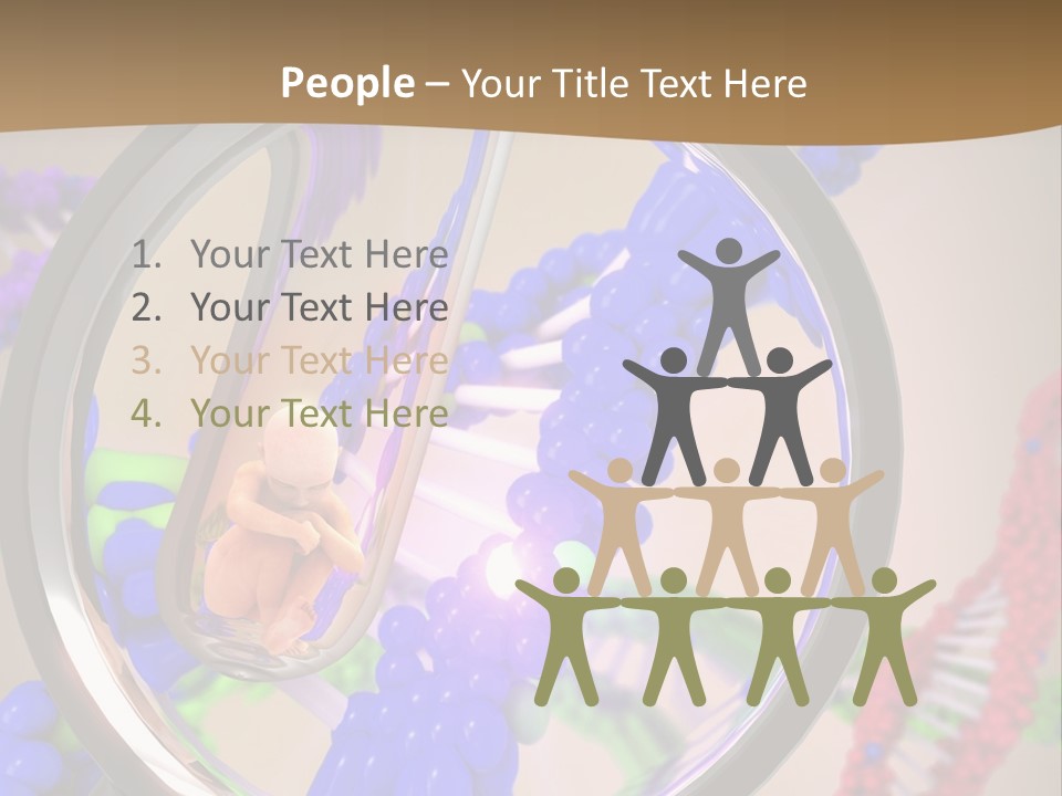 Genetics Fraction Fetus PowerPoint Template