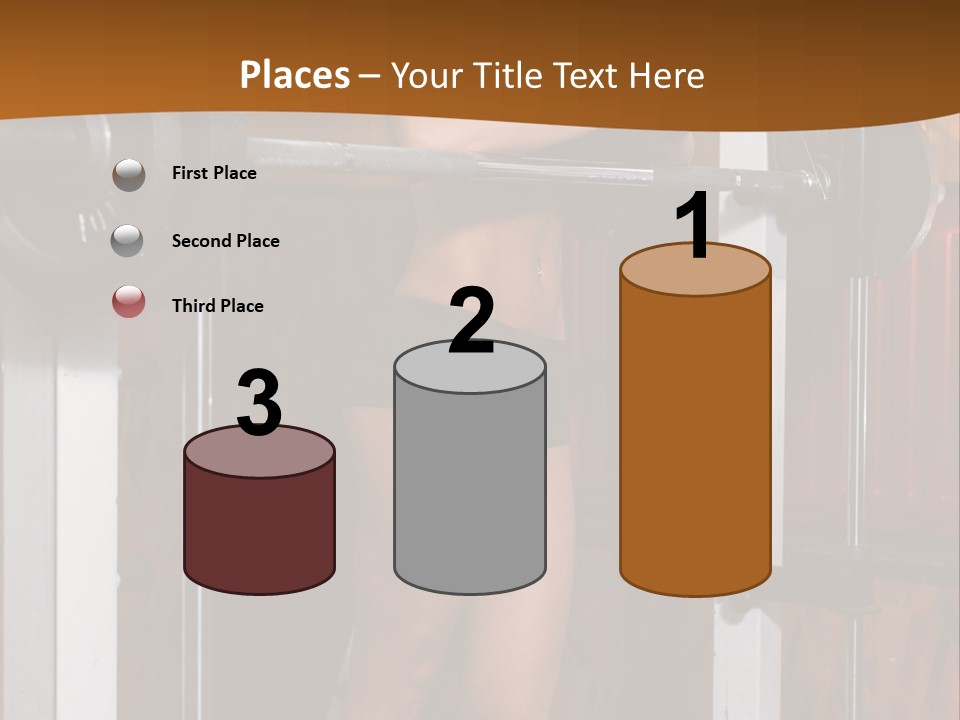 Healthy Sportswoman Bottle PowerPoint Template