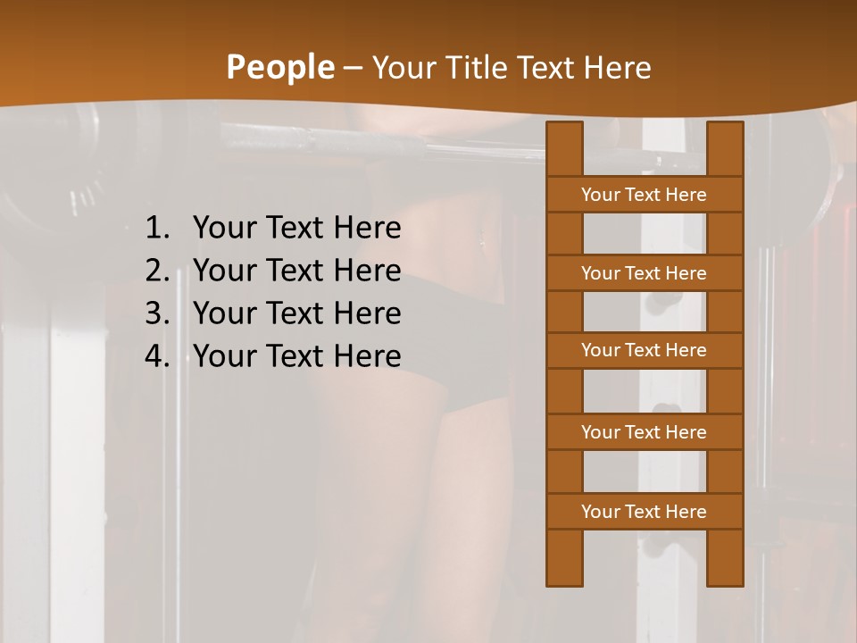 Healthy Sportswoman Bottle PowerPoint Template