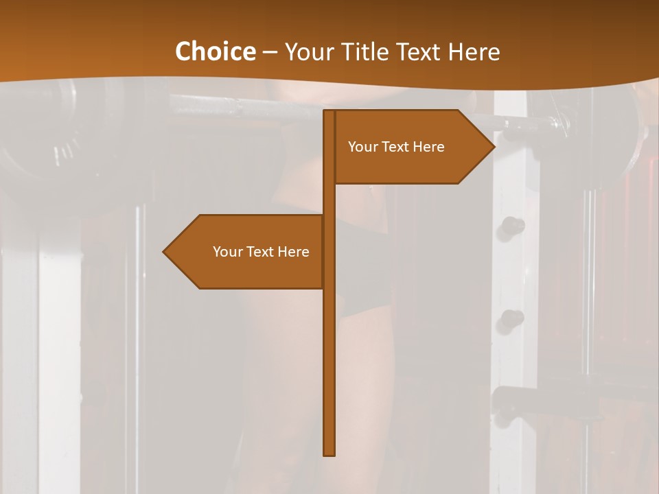 Healthy Sportswoman Bottle PowerPoint Template