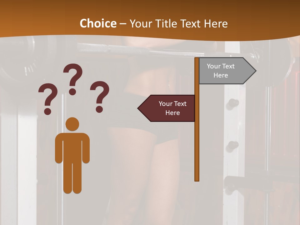 Healthy Sportswoman Bottle PowerPoint Template