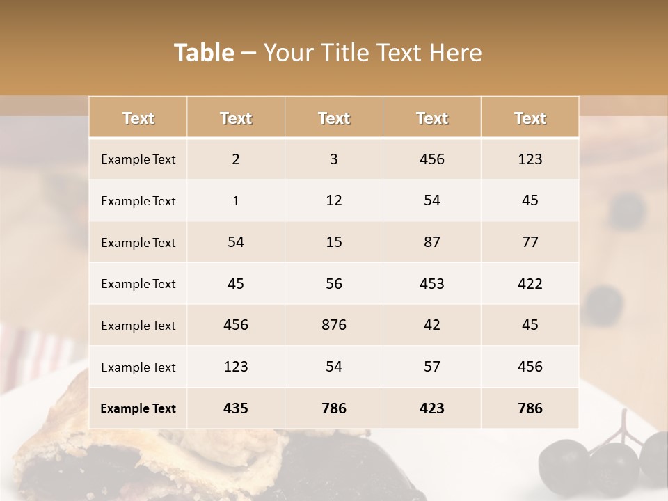 Napkin Table Nobody PowerPoint Template