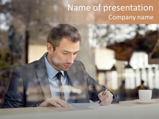 Confident Coffee Human Resources PowerPoint Template