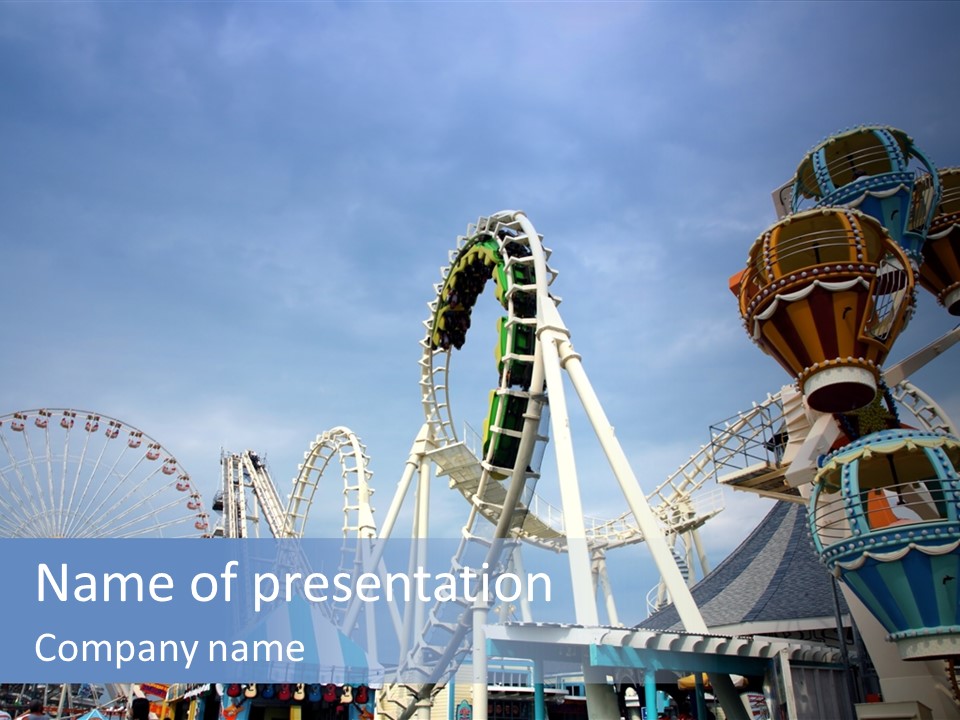 Fashioned Festival Rollercoaster PowerPoint Template