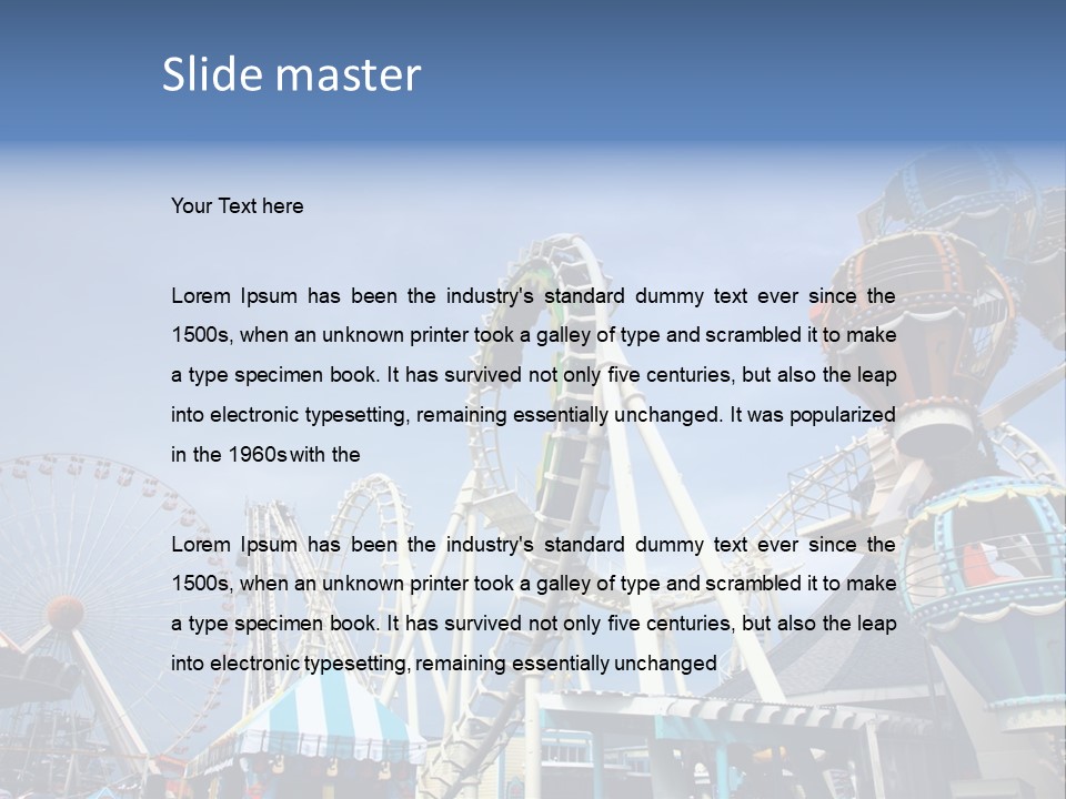 Fashioned Festival Rollercoaster PowerPoint Template