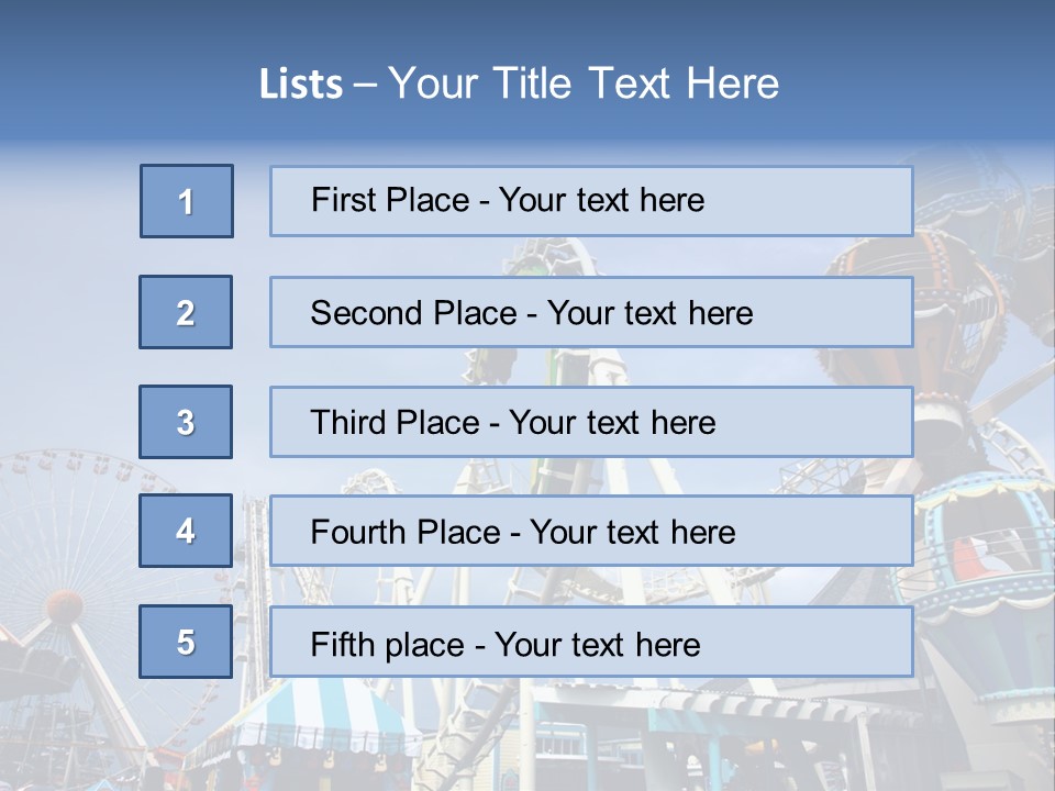 Fashioned Festival Rollercoaster PowerPoint Template