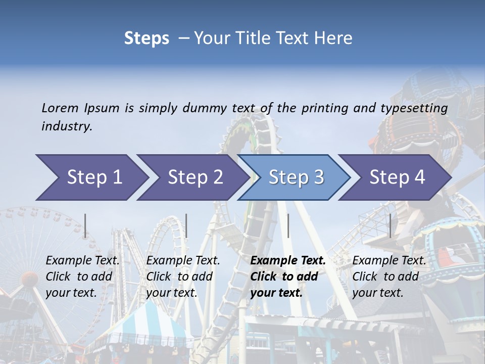 Fashioned Festival Rollercoaster PowerPoint Template