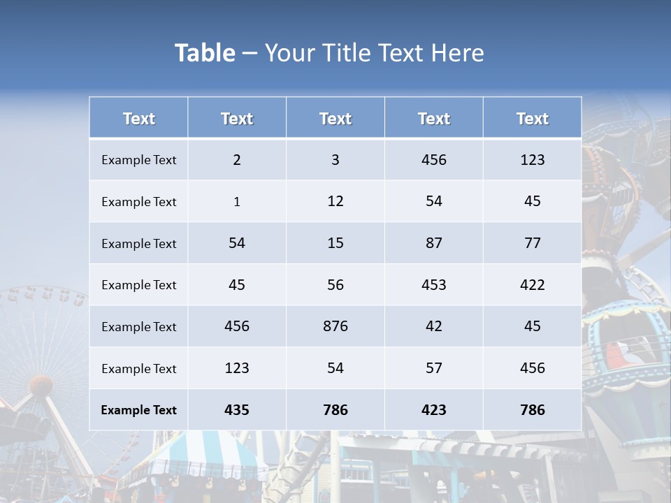 Fashioned Festival Rollercoaster PowerPoint Template