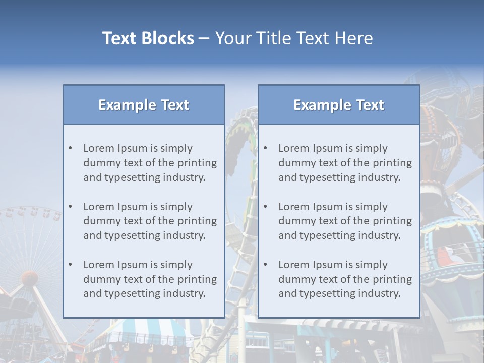 Fashioned Festival Rollercoaster PowerPoint Template
