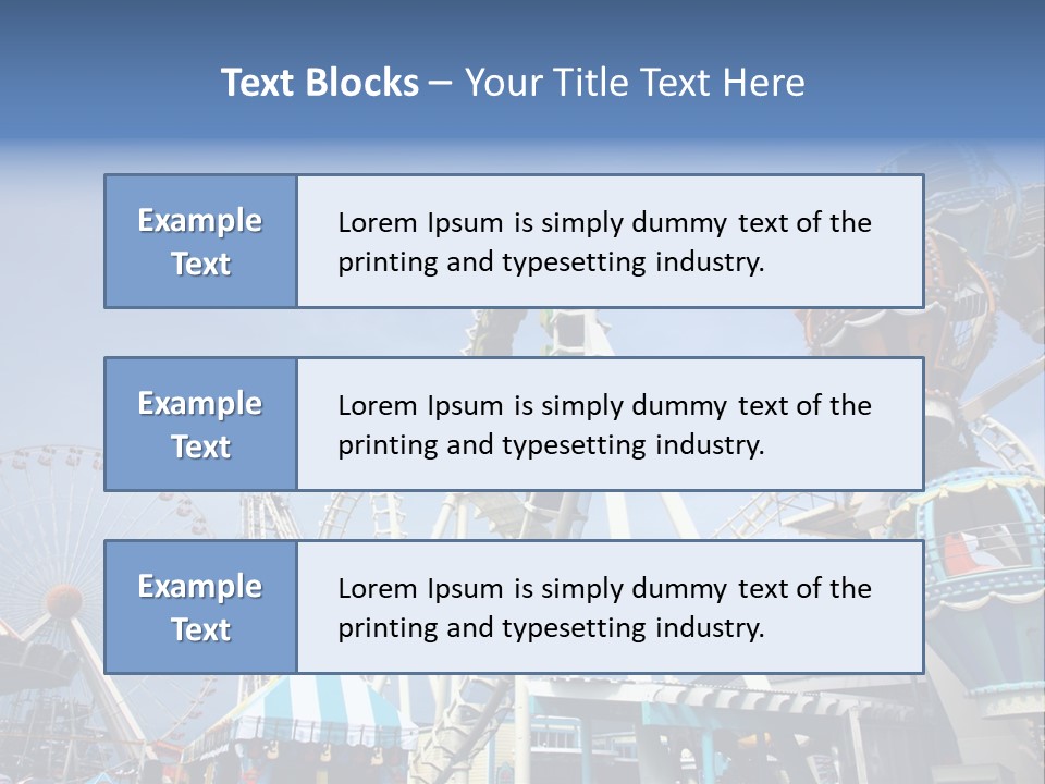 Fashioned Festival Rollercoaster PowerPoint Template