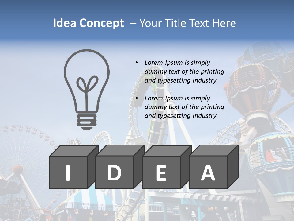 Fashioned Festival Rollercoaster PowerPoint Template