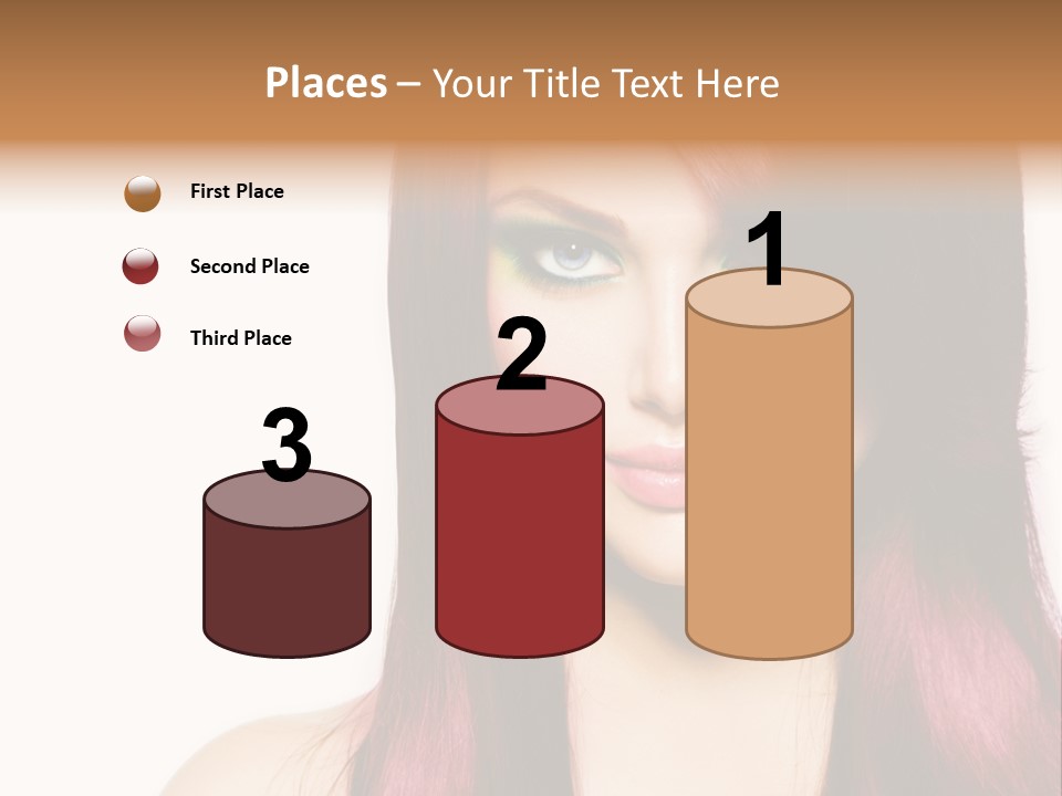 Female Girl Face PowerPoint Template