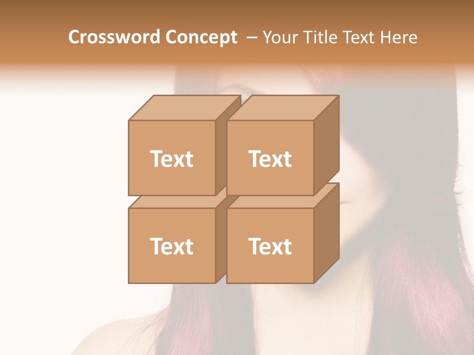 Female Girl Face PowerPoint Template