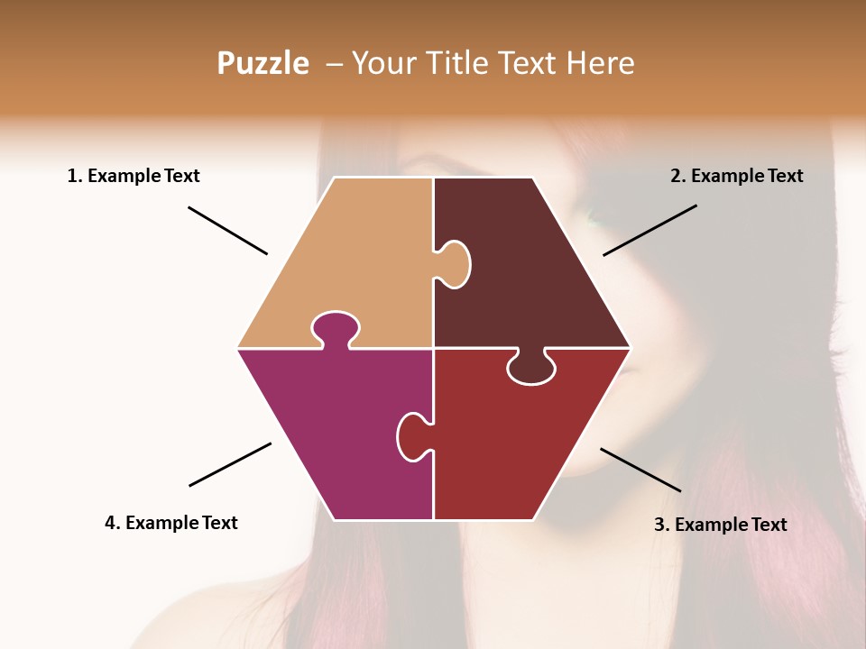 Female Girl Face PowerPoint Template