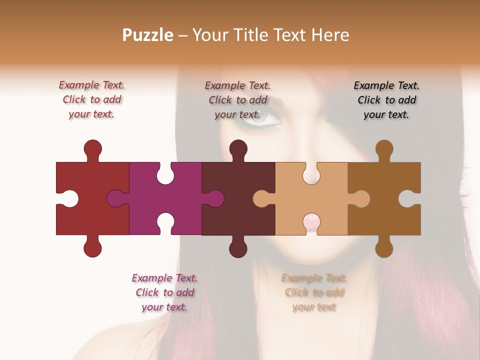 Female Girl Face PowerPoint Template