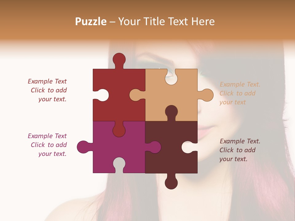 Female Girl Face PowerPoint Template