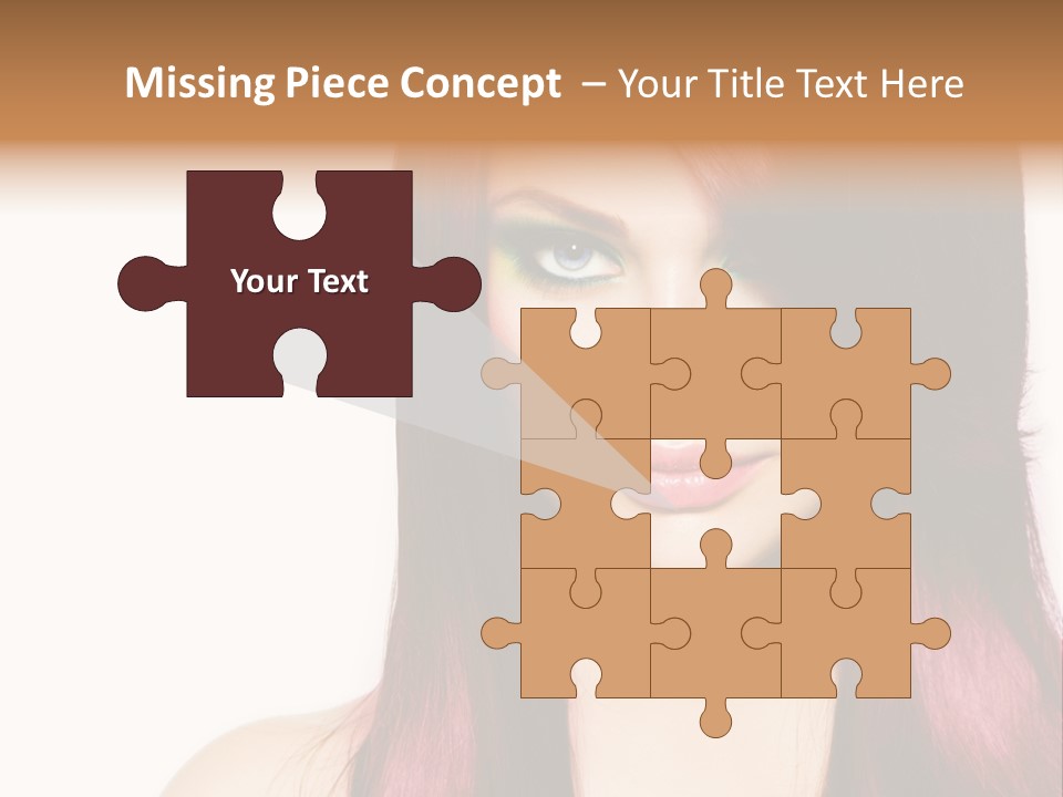 Female Girl Face PowerPoint Template