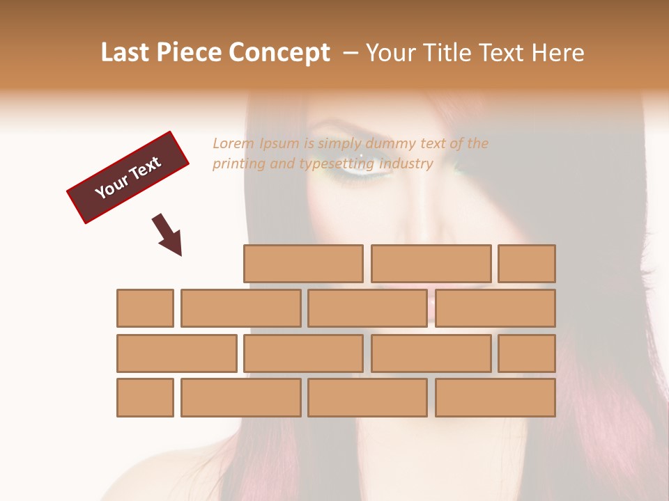 Female Girl Face PowerPoint Template