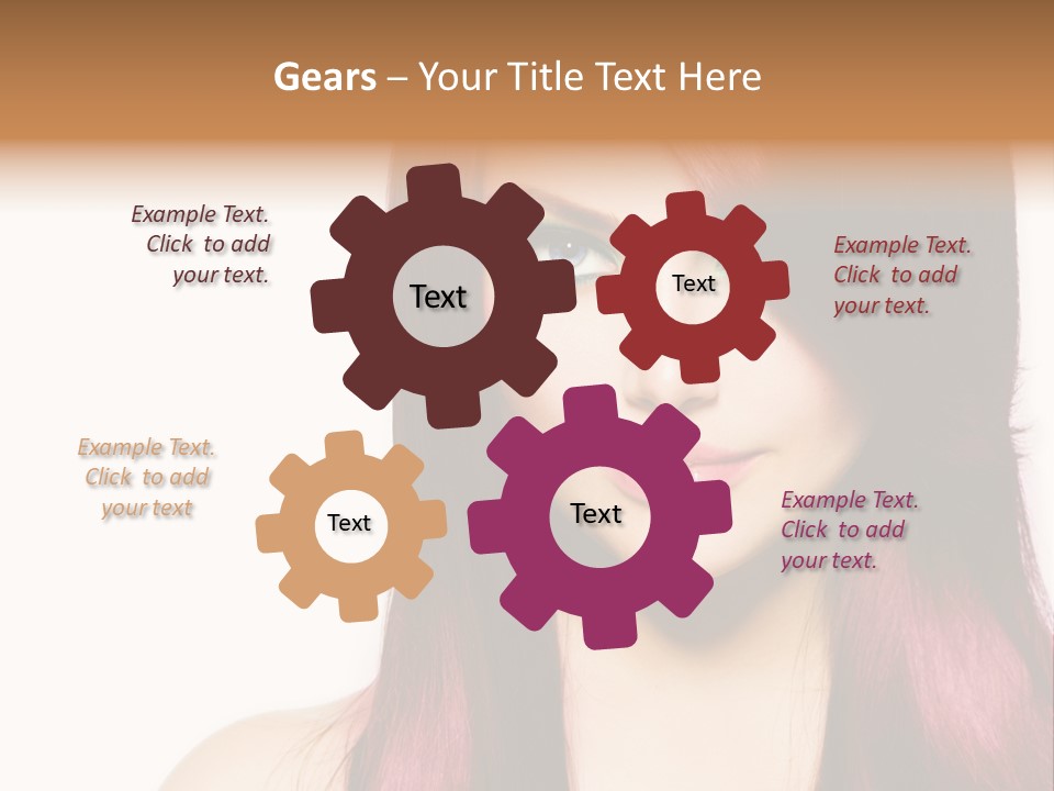 Female Girl Face PowerPoint Template
