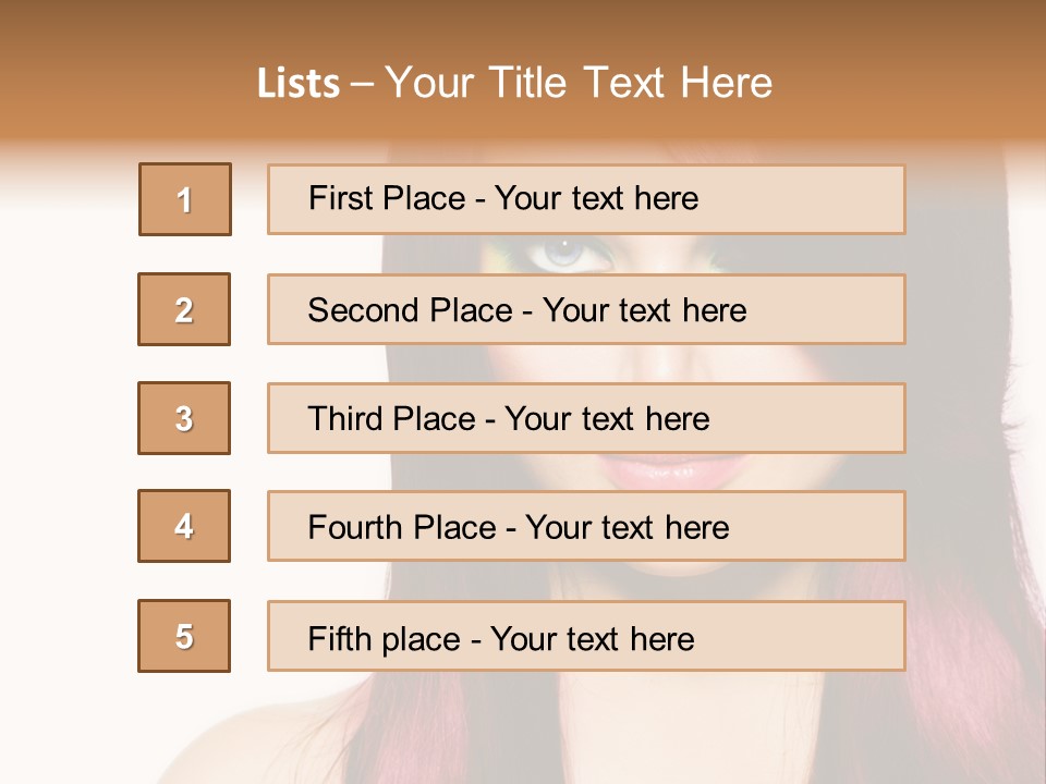 Female Girl Face PowerPoint Template
