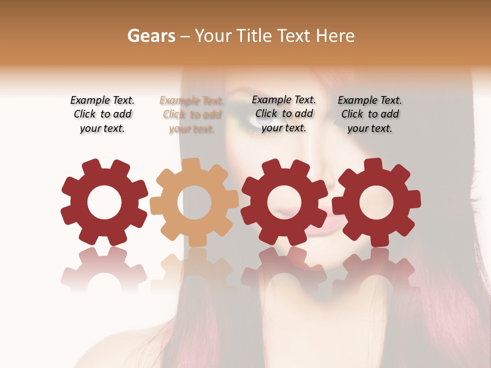 Female Girl Face PowerPoint Template