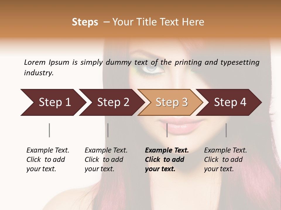 Female Girl Face PowerPoint Template