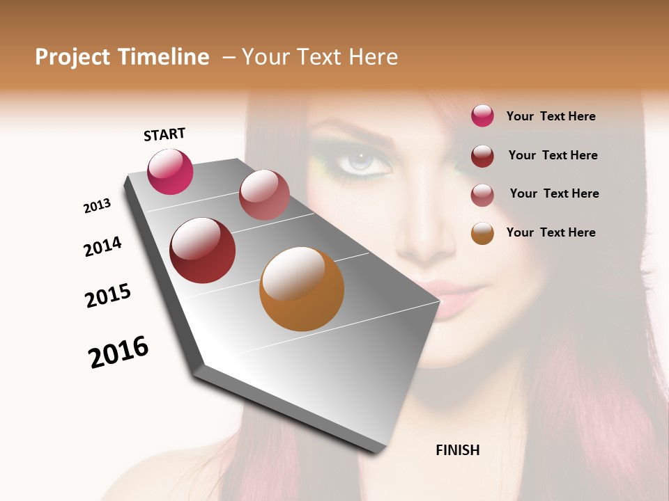 Female Girl Face PowerPoint Template