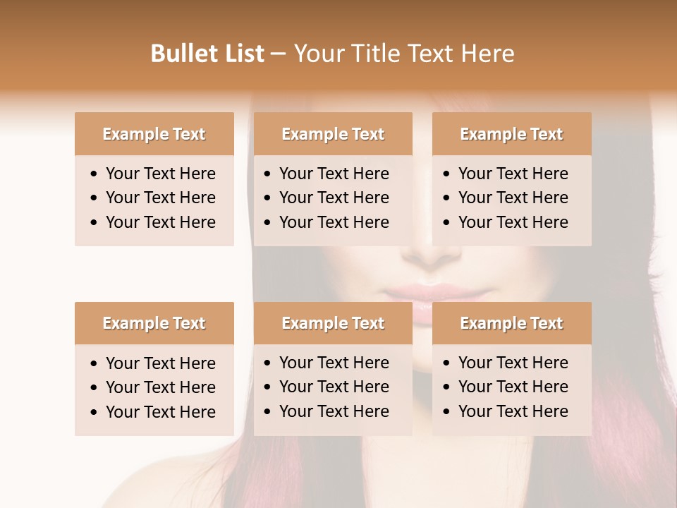 Female Girl Face PowerPoint Template