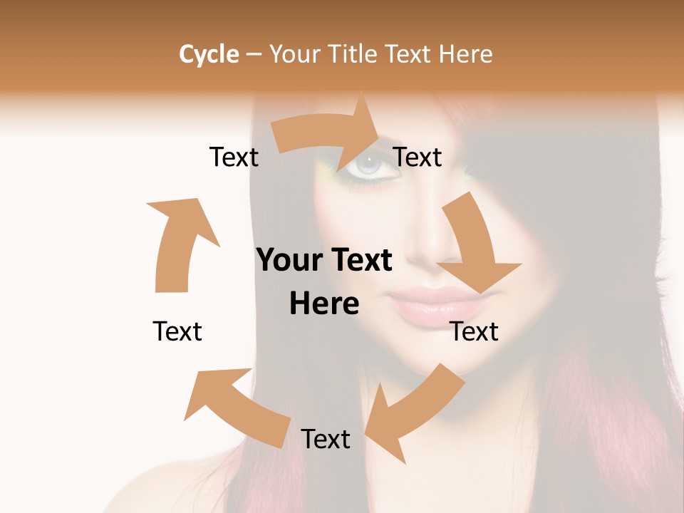 Female Girl Face PowerPoint Template