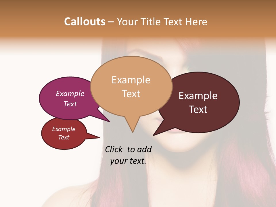 Female Girl Face PowerPoint Template