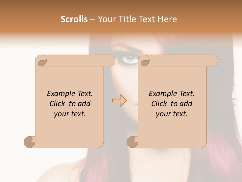 Female Girl Face PowerPoint Template