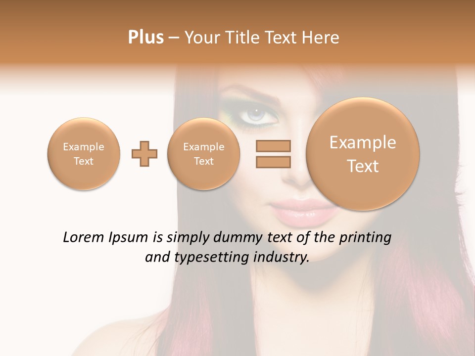 Female Girl Face PowerPoint Template