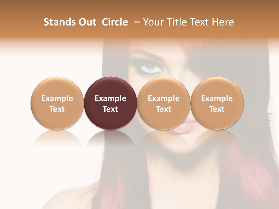 Female Girl Face PowerPoint Template