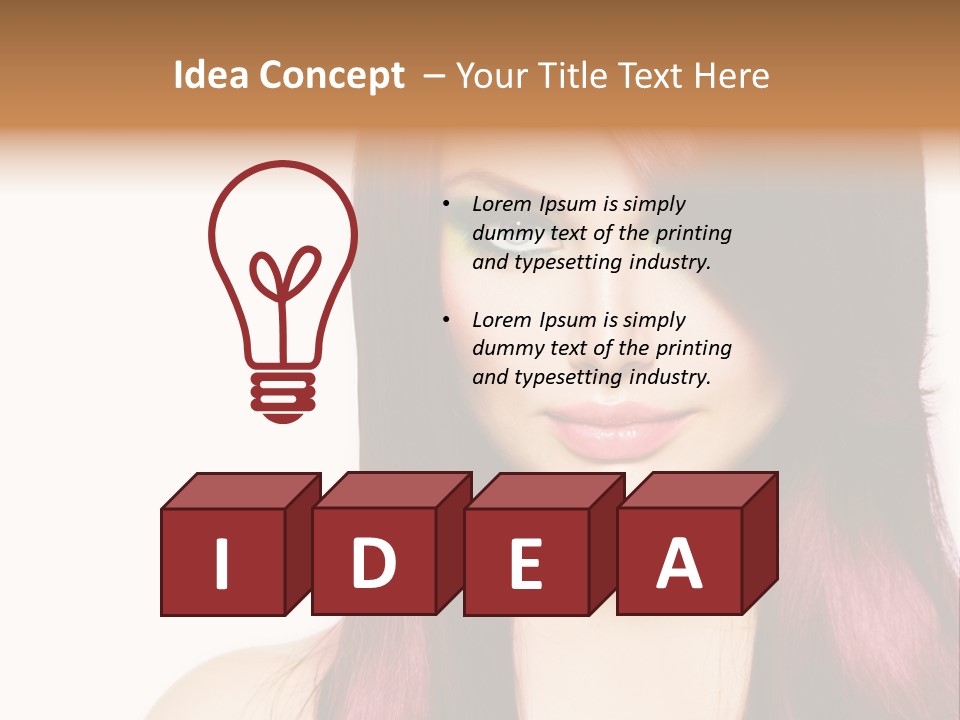 Female Girl Face PowerPoint Template