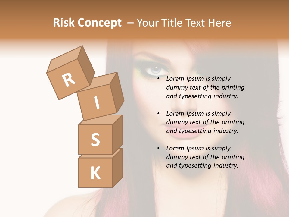 Female Girl Face PowerPoint Template